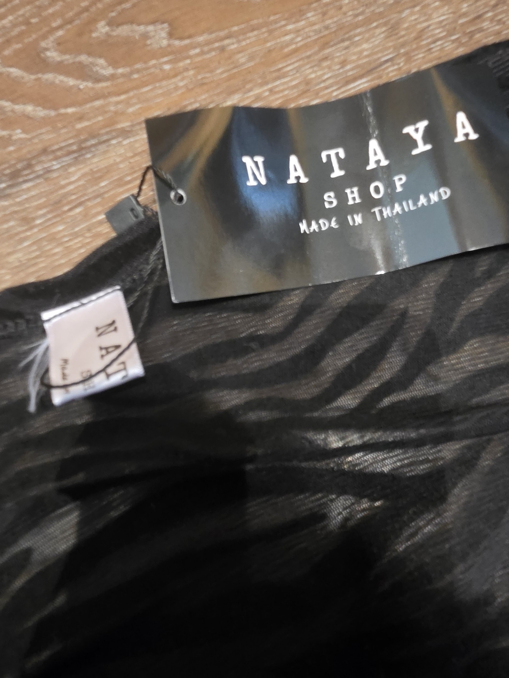 Nataya Shop Black Velvet Animal Print Long Sleeve Bodycon Dress NWT - Picture 8 of 8